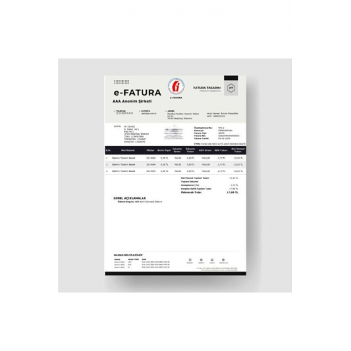 E-fatura / E-arşiv Xslt