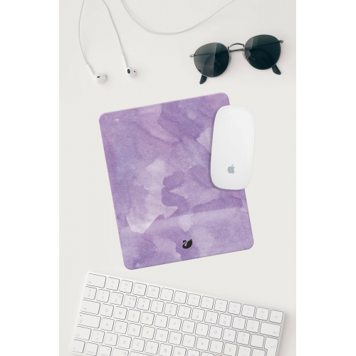 Mor Desenli Bilek Destekli Dikdörtgen Mouse Pad Mouse Altlığı