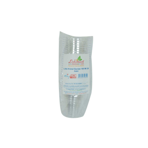 Lüks Kristal Bardak Sert Plastik Çay Kahve Su Otomat Bardağı 180 Ml 25 Li 1 Paket