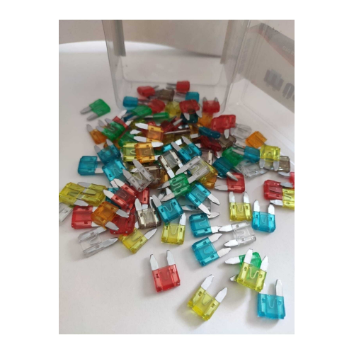 100 Adet Küçük Bıçak Sigorta Seti Karışık Amperler