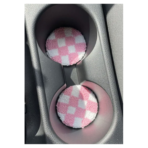 Punch nakışı car coasters /araç içi bardak altlığı 2 li takım / bardak altlığı