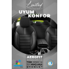 Limited Design Ortopedik Ekstra Destekli Oto Koltuk Kılıfı Tam Set - Siyah-Gri