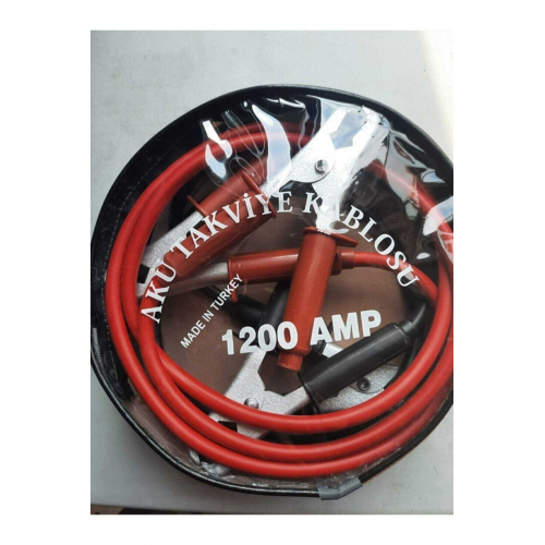 2 Metre Akü Takviye Şarj Kablosu 1200 Amper Çantalı