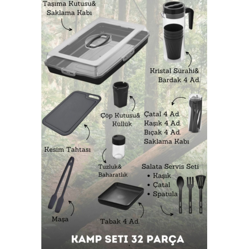 41 Parça Kamp Seti Piknik Seti Outdoor set