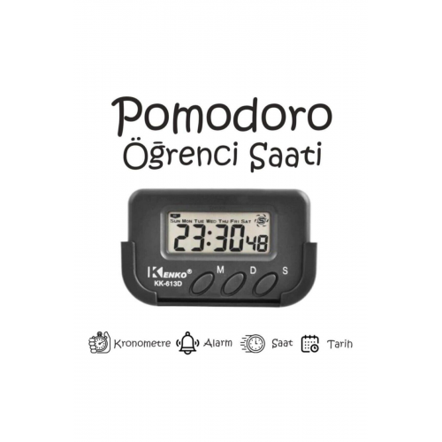 Pomodoro Öğrenci Saati - Kronometreli Ders Çalışma Saati - Dijital Masa Saati
