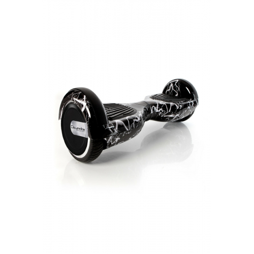 Elektrikli Kaykay Hoverboard 6.5 Inch Şimşek Grafity Desenli Akıllı Denge - Çanta Hediyeli