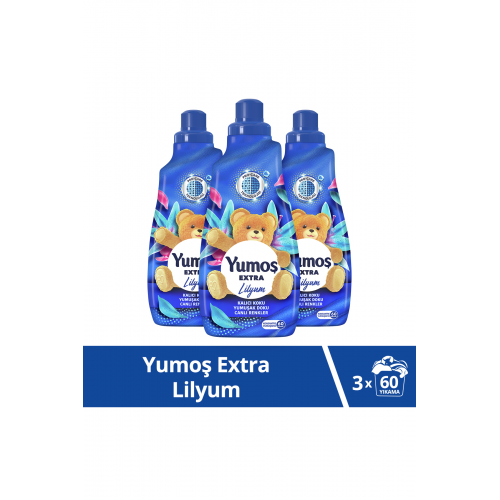 Extra Konsantre Çamaşır Yumuşatıcısı Lilyum 1440 ml 60 Yıkama 3 Adet