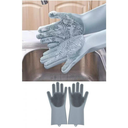 Magic Gloves Sihirli Bulaşık Eldiveni Mutfak Banyo Temizleme Fırçası Oto Ev iş Pratik