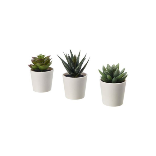 Fejka Kaktüs 3 Lü Set Yapay Bitki Çiçek Saksılı Kaktüs 6 Cm
