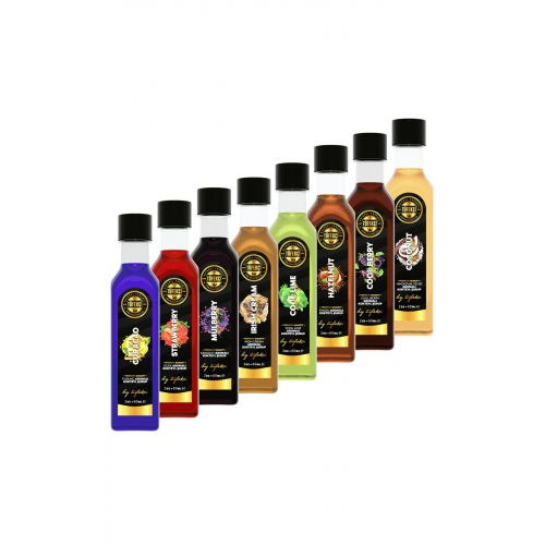 8'li Avantajlı Özel Deneme Seti Gerçek Şeker Pancarı Kahve Ve Kokteyl Şurubu 8x60ml
