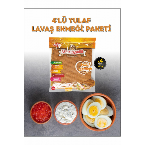 4'lü Ekşi Mayalı Yulaflı Lavaş Tandır Ekmeği (diyabetik Ekmek) 350 Gr.