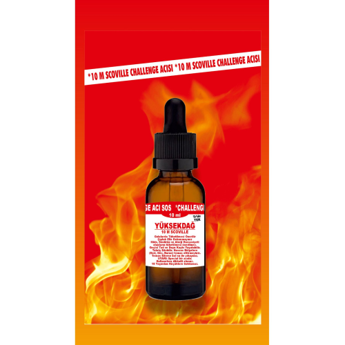 10 m scoville challenge Acısı -Acı Biber Ekstaksı-Acı Sos-10ml