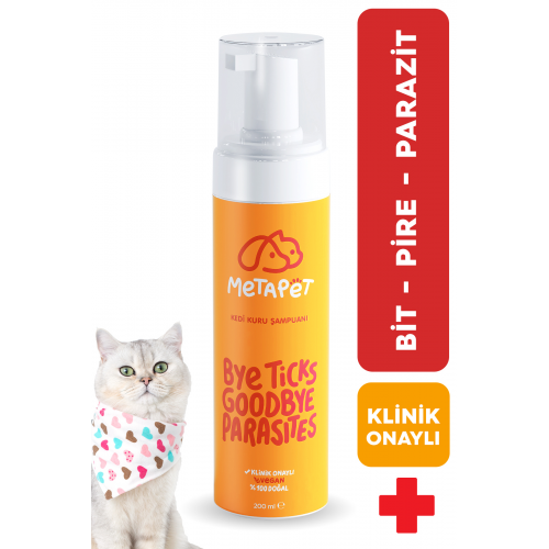 Kedi Kuru Şampuan, Bit Pire Dış Parazit Kene Önleyici Damla Tasması Tarağı Ile Kullanılabilir