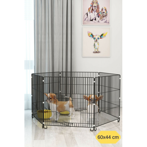 Katlanır Metal Köpek Oyun Alanı , Evcil Hayvan Oyun Eğitim Alanı , Köpek Çiti , Tavşan Çiti 60x44 Cm