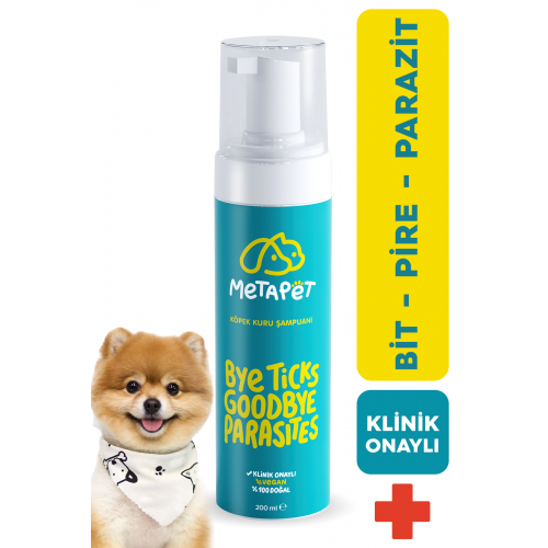 Köpek Kuru Şampuan, Bit Pire Dış Parazit Kene Uyuz Damla Önleyici Tasması Tarağı Ile Kullanılabilir
