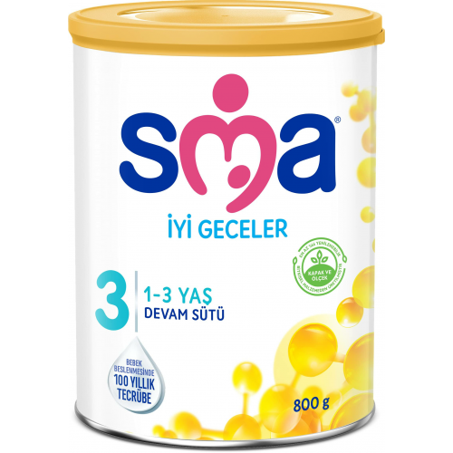SMA İyi Geceler 3 1-3 Yaş Devam Sütü 800 g