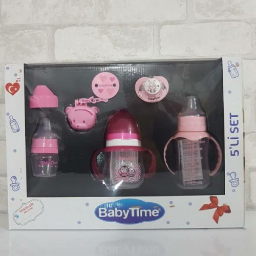 Babytime Bt206 5Li Biberon Seti - Pembe