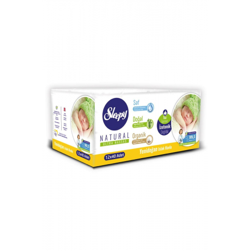 Sleepy Natural Yenidoğan Islak Havlu 12X40 480 yaprak