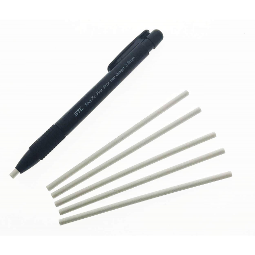 hobi24 Kalem Silgi 3.8mm - Siyah Gövde - 5 Yedekli