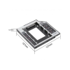 Gomax 12.7 Mm Hdd Caddy Laptop Dvd To Ssd Kutu Sata