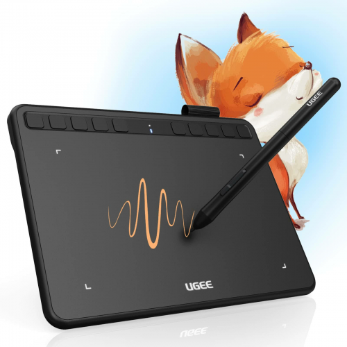 UGEE çizim tableti, PC, S640 grafik tableti pen8192 basınç duyarlılığı 10 ekspres düğmeli kalem tableti, Windows Mac Linux Android ile uyumlu