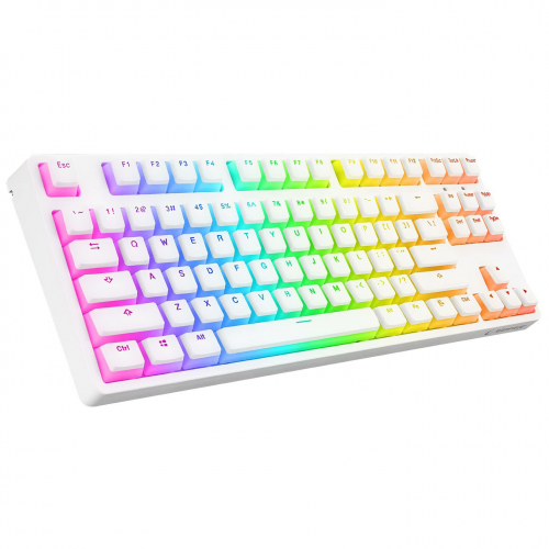 Rampage Kb-r136 Ghost Beyaz Type-c Bağlantılı Rgb Puding Tuşlu Haylou Brown Switch Us Gaming Oyuncu Klavye