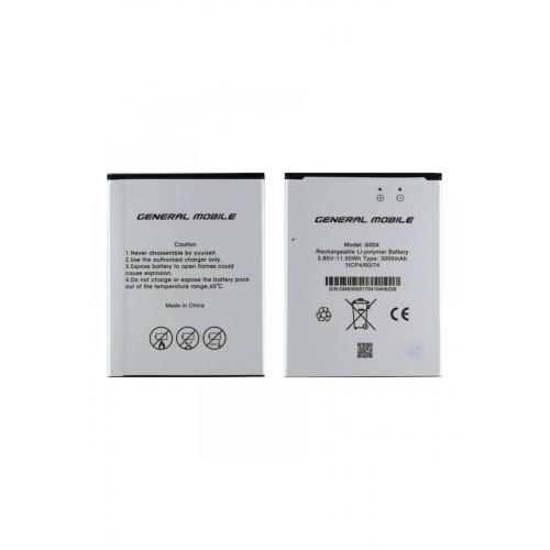 General Mobile Gm6 İçin General Mobile G004 3000 Mah Batarya