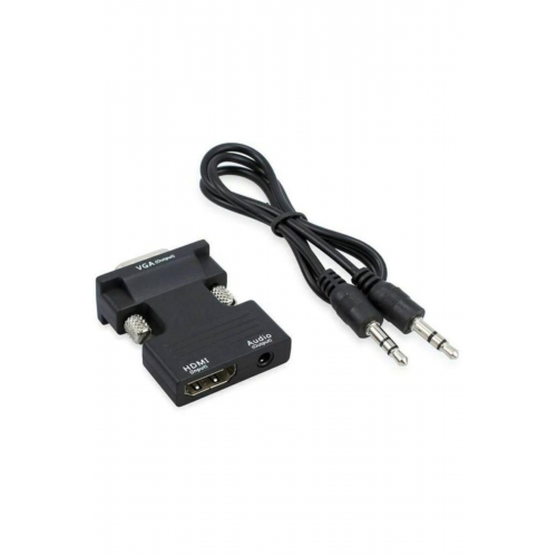 Alfais 4499 Ses Destekli HDMI To VGA Dönüştürücü Adaptör