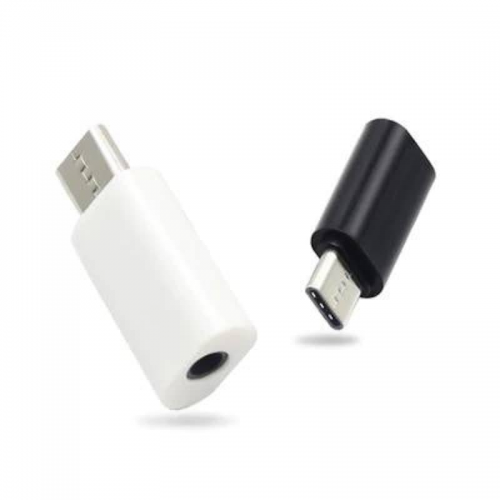 Type-C to 3.5 mm Aux Kulaklık Çevirici Dönüştürücü Adaptör SİYAH
