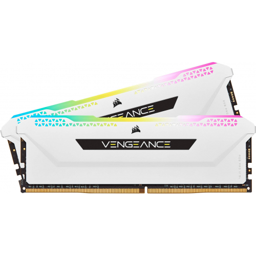 CORSAIR RAM-CMH32GX4M2D3600C18W VENGEANCE RGB PRO SL 32GB (2x16GB) DDR4 DRAM 3600MHz C18 Memory Kit – White