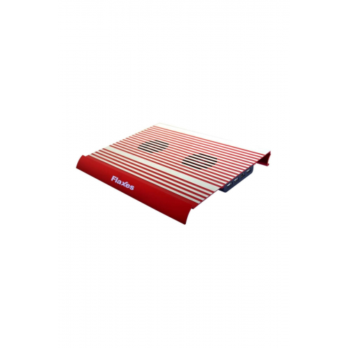 FLAXES FN-3333K Alüminyum Çift Fanlı Sessiz 4 usb Kırmızı Notebook Soğutucu