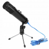 FIFINE Oyun mikrofonu PC, USB mikrofon PS4 PS5 Mac, RGB USB mikrofon, sessize alma düğmesi, mikrofon standı, pop filtre, şok montajı, A6V