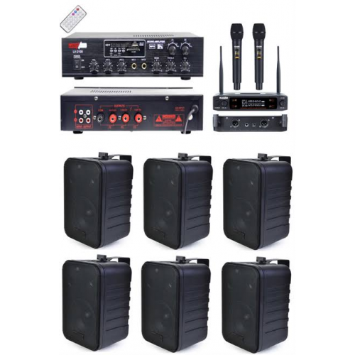 Lastvoice Hoparlör ve Anfi Mağaza Ses Sistemi Soft Black Plus Paket-4
