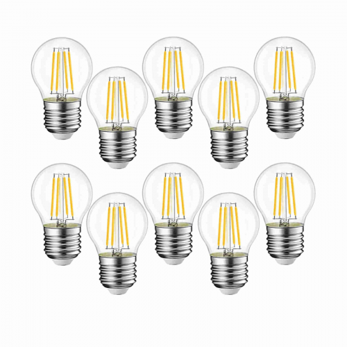 12 x LED Filament E27 4W 35W Eşdeğer 400lm 6500k Soğuk Beyaz 3000 K Sıcak Işık EXTRASTAR G45 Vintage Kısılabilir Olmayan [Enerji Sınıfı A+] Luce