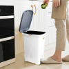 Porsima Violet Kovalı Slim Pedallı 25 Litre Çöp Kovası Beyaz