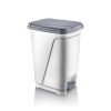 Porsima Violet Kovalı Slim Pedallı 25 Litre Çöp Kovası Beyaz