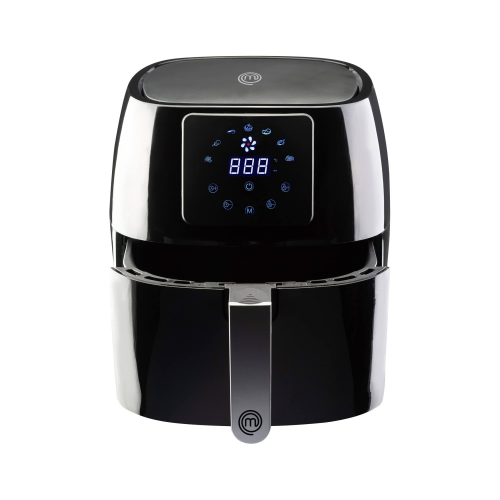 MasterChef Sıcak hava fritözü 4,5 l Airfryer 1600 W, fritöz yağsız sıcak hava 2-4 kişilik, dijital dokunmatik ekranlı ve 7 programlı, ön ısıtma ve