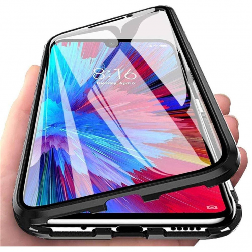 Ibex Samsung Galaxy S22 Ultra 5G için kılıf, manyetik yapışma cep telefonu kılıfı, 360 derece koruma, sertleştirilmiş camlı alüminyum çerçeve, güçlü