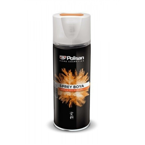 Polisan Akrilik Mat Siyah Sprey Boya 400 ml - RAL 9004