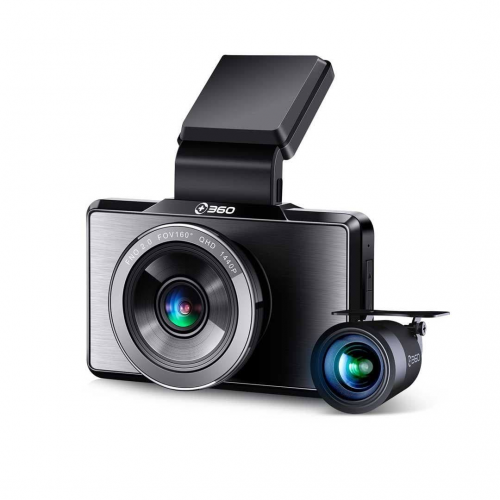 360 G500H Ön 2K-Arka 1080p 160° Geniş Açı Gece Görüşü Dahili GPS Akıllı Araç İçi Kamera