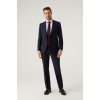 Ds Damat Slim Fit Lacivert Armürlü Takım Elbise