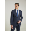 Ds Damat Slim Fit Lacivert Armürlü Takım Elbise