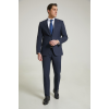 Ds Damat Slim Fit Lacivert Armürlü Takım Elbise