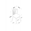 Rani JB104 Metal Sandalye 4'lü Mutfak Yemek Masası Sandalyesi Açık Gri