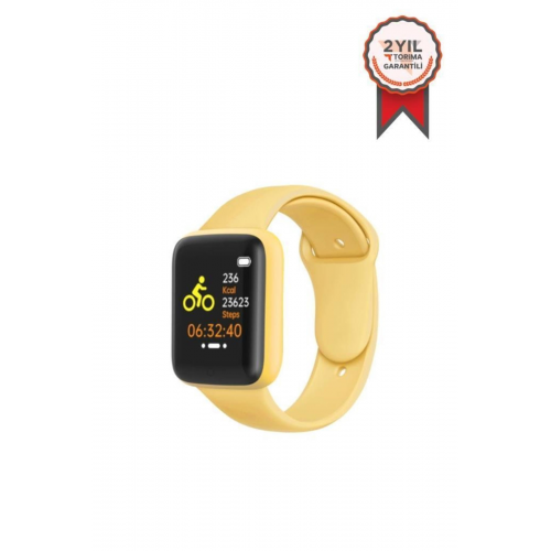 Torima Y68 Watch Nabız Ölçer Çok Fonksiyonlu Bt Akıllı Saat Sarı