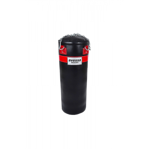 AVESSA Siyah Parlak Deri Boks Torbası 75 cm