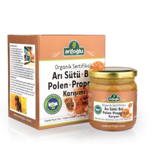 Arifoğlu Organik Arı Sütü Bal Polen Propolis 230Gr