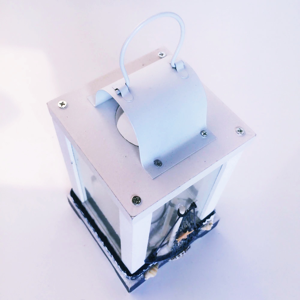 Ahşap Dekoratif Yelkenli Fener Mumluk