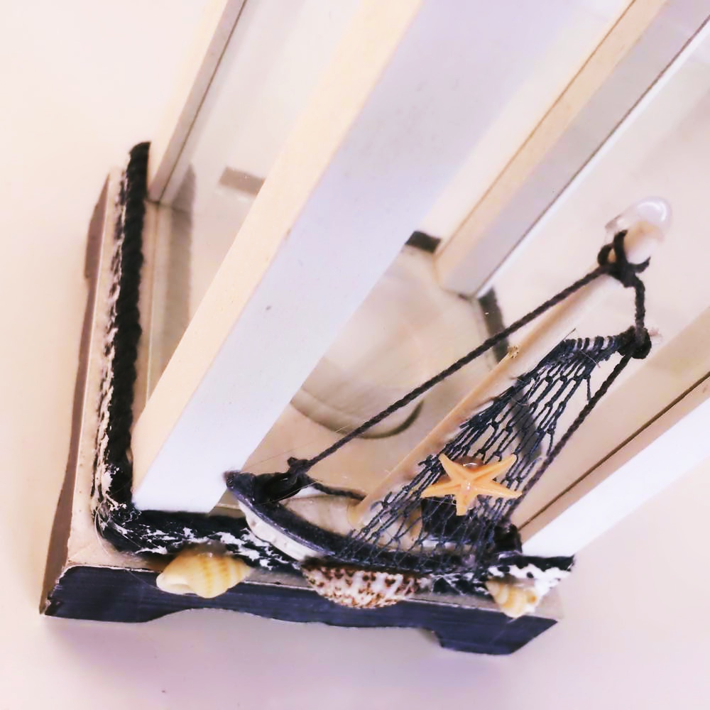 Ahşap Dekoratif Yelkenli Fener Mumluk