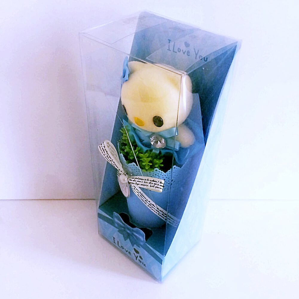 Saksıda Süslü Sevimli Peluş Kedi